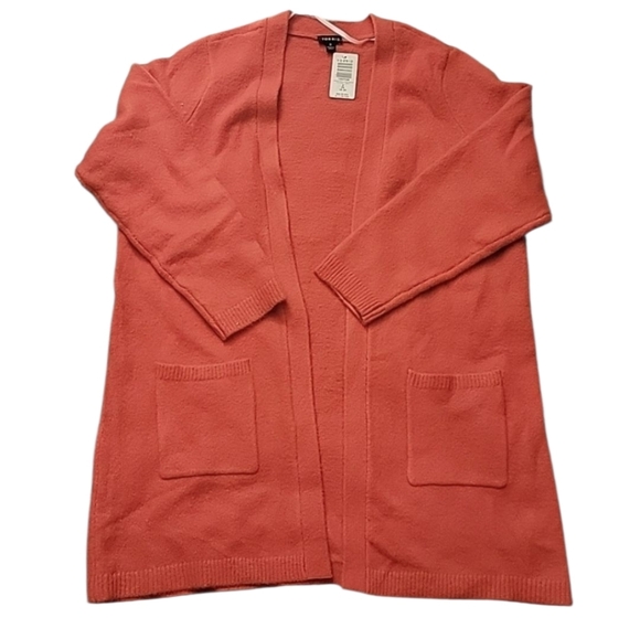 Torrid Plus Size Orange Open Front Cardigan Size 2X - Picture 1 of 6